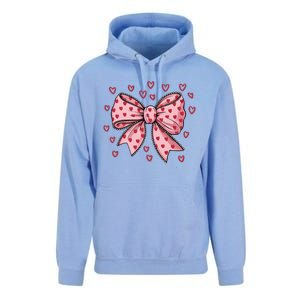 ValentineS Day Heart Coquette Bow Unisex Surf Hoodie