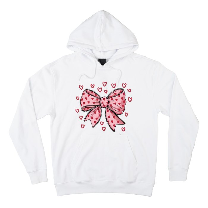 ValentineS Day Heart Coquette Bow Hoodie