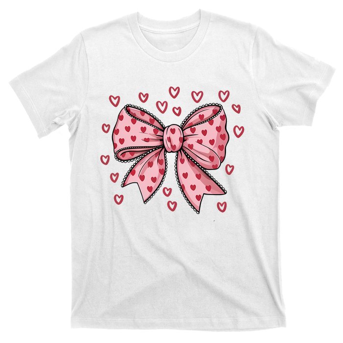 ValentineS Day Heart Coquette Bow T-Shirt