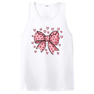 ValentineS Day Heart Coquette Bow PosiCharge Competitor Tank