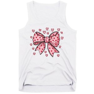 ValentineS Day Heart Coquette Bow Tank Top