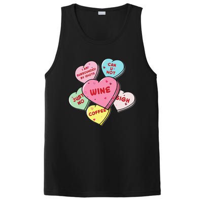 Valentine's Day Hearts With Snarky Messages For Grouchy Gals PosiCharge Competitor Tank