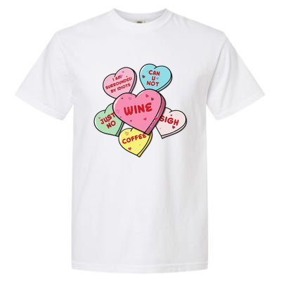 Valentine's Day Hearts With Snarky Messages For Grouchy Gals Garment-Dyed Heavyweight T-Shirt