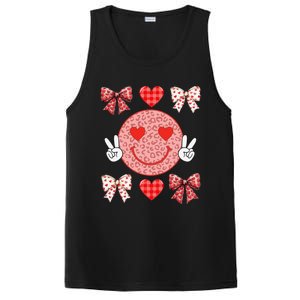 Valentines Day Hearts Leopard Love Funny Women PosiCharge Competitor Tank