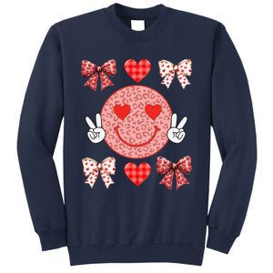 Valentines Day Hearts Leopard Love Funny Women Sweatshirt