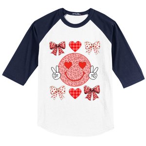 Valentines Day Hearts Leopard Love Funny Women Baseball Sleeve Shirt