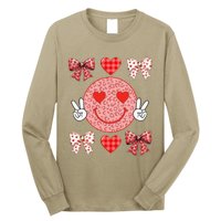 Valentines Day Hearts Leopard Love Funny Women Long Sleeve Shirt