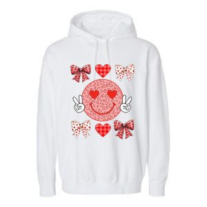 Valentines Day Hearts Leopard Love Funny Women Garment-Dyed Fleece Hoodie