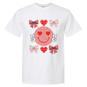 Valentines Day Hearts Leopard Love Funny Women Garment-Dyed Heavyweight T-Shirt