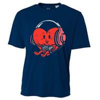 Valentines Day Heart Gamer Gaming Cooling Performance Crew T-Shirt