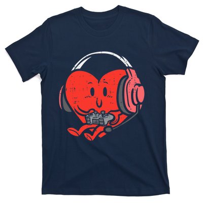 Valentines Day Heart Gamer Gaming T-Shirt