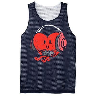 Valentines Day Heart Gamer Gaming Mesh Reversible Basketball Jersey Tank