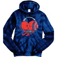 Valentines Day Heart Gamer Gaming Tie Dye Hoodie