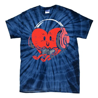 Valentines Day Heart Gamer Gaming Tie-Dye T-Shirt