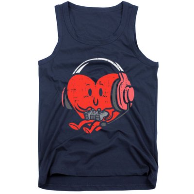 Valentines Day Heart Gamer Gaming Tank Top