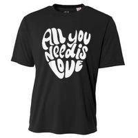 Valentines Day Heart  Girls Love Is All You Need V-Neck Cooling Performance Crew T-Shirt