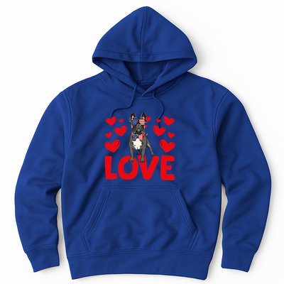 Valentine's Day Hearts Love French Bulldog Animal Lovers Gift Hoodie