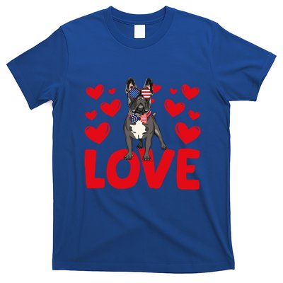Valentine's Day Hearts Love French Bulldog Animal Lovers Gift T-Shirt