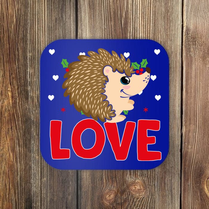 Valentine's Day Hearts Love Hedgehog Animal Lovers Cute Gift Coaster