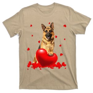 Valentines Day Heart Couple German Shepherd Dog Puppy Lover T-Shirt