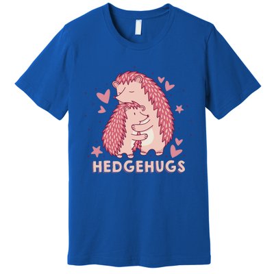 Valentines Day Hedgehog Cuddle Animal Lovers Hedgehugs Gift Premium T-Shirt