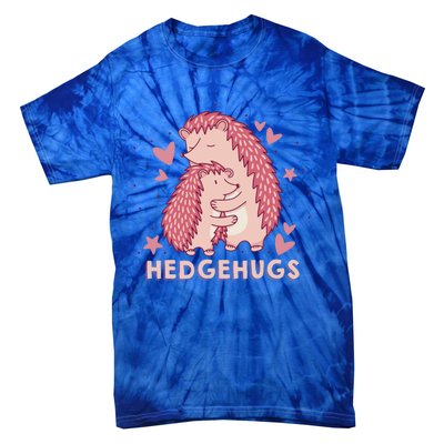 Valentines Day Hedgehog Cuddle Animal Lovers Hedgehugs Gift Tie-Dye T-Shirt