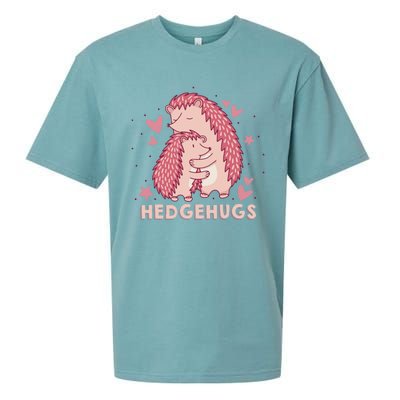 Valentines Day Hedgehog Cuddle Animal Lovers Hedgehugs Gift Sueded Cloud Jersey T-Shirt