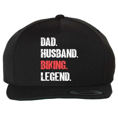 Vintage Dad Husband Biking Legend Wool Snapback Cap