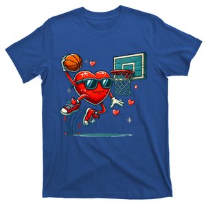 Valentines Day Heart Dunking Basketball Meaningful Gift T-Shirt