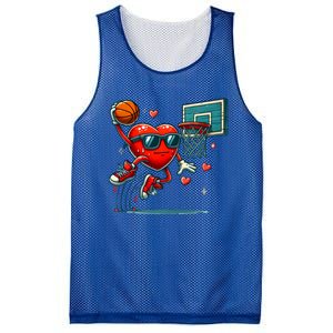 Valentines Day Heart Dunking Basketball Meaningful Gift Mesh Reversible Basketball Jersey Tank