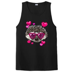 Valentines Day Hedgehog Funny Hedgehog Lover Gift PosiCharge Competitor Tank