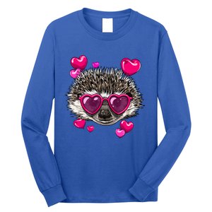 Valentines Day Hedgehog Funny Hedgehog Lover Gift Long Sleeve Shirt