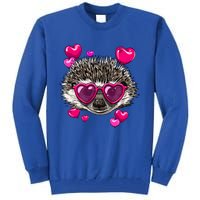 Valentines Day Hedgehog Funny Hedgehog Lover Gift Tall Sweatshirt