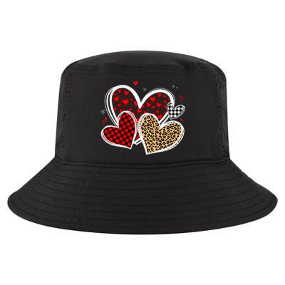 Valentines Day Hearts Love Leopard Red Plaid Cool Comfort Performance Bucket Hat