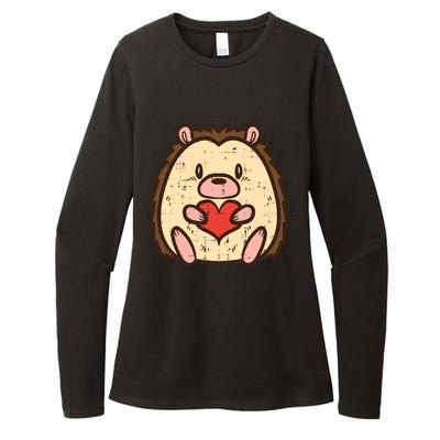 Valentines Day Hedgehog Heart Great Gift Womens CVC Long Sleeve Shirt