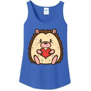 Valentines Day Hedgehog Heart Great Gift Ladies Essential Tank