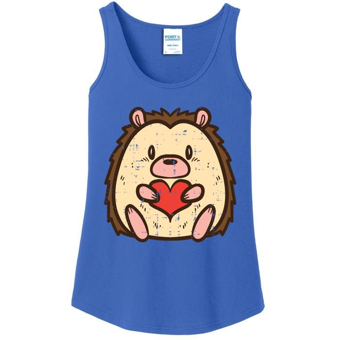 Valentines Day Hedgehog Heart Great Gift Ladies Essential Tank