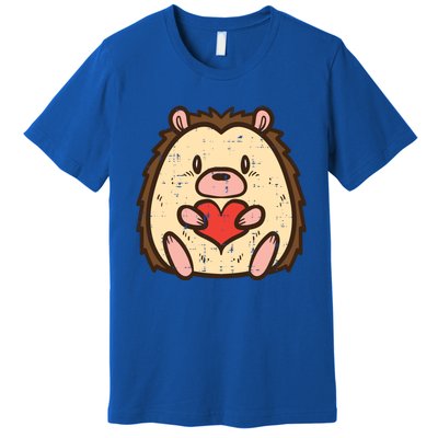 Valentines Day Hedgehog Heart Great Gift Premium T-Shirt