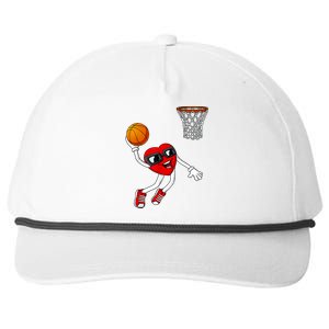 Valentines Day Heart Dunking Basketball Boys Girls Kids Snapback Five-Panel Rope Hat