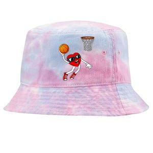 Valentines Day Heart Dunking Basketball Boys Girls Kids Tie-Dyed Bucket Hat