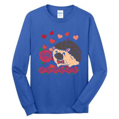 Valentines Day Hedgehog Gift Tall Long Sleeve T-Shirt