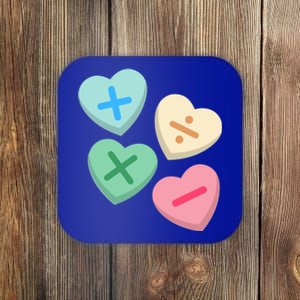 Valentine's Day Hearts With Math Symbols Gift Coaster