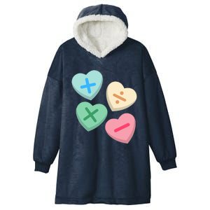 Valentine's Day Hearts With Math Symbols Gift Hooded Wearable Blanket