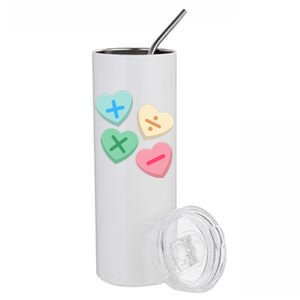 Valentine's Day Hearts With Math Symbols Gift Stainless Steel Tumbler