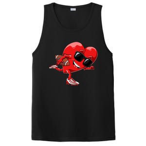 Valentines Day Heart American Football Sports PosiCharge Competitor Tank