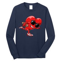 Valentines Day Heart American Football Sports Long Sleeve Shirt