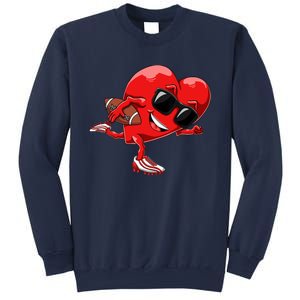 Valentines Day Heart American Football Sports Sweatshirt