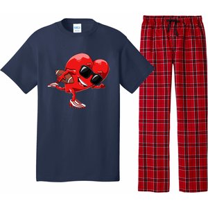 Valentines Day Heart American Football Sports Pajama Set