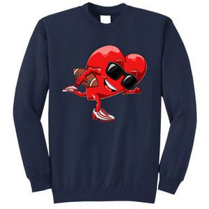 Valentines Day Heart American Football Sports Tall Sweatshirt