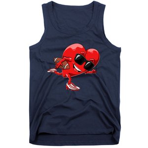 Valentines Day Heart American Football Sports Tank Top